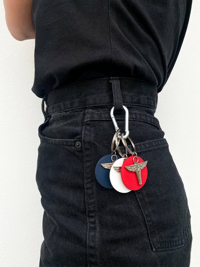 Alpha | navy blue key ring